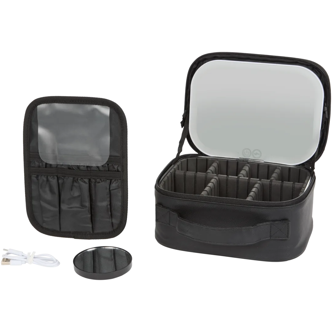 Organisateur de maquillage avec miroir LED