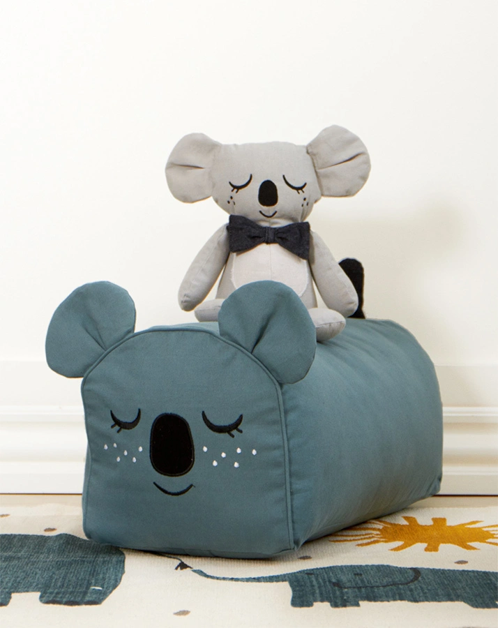 Sitzpouf KOALA (50x25x25) in blaugrau