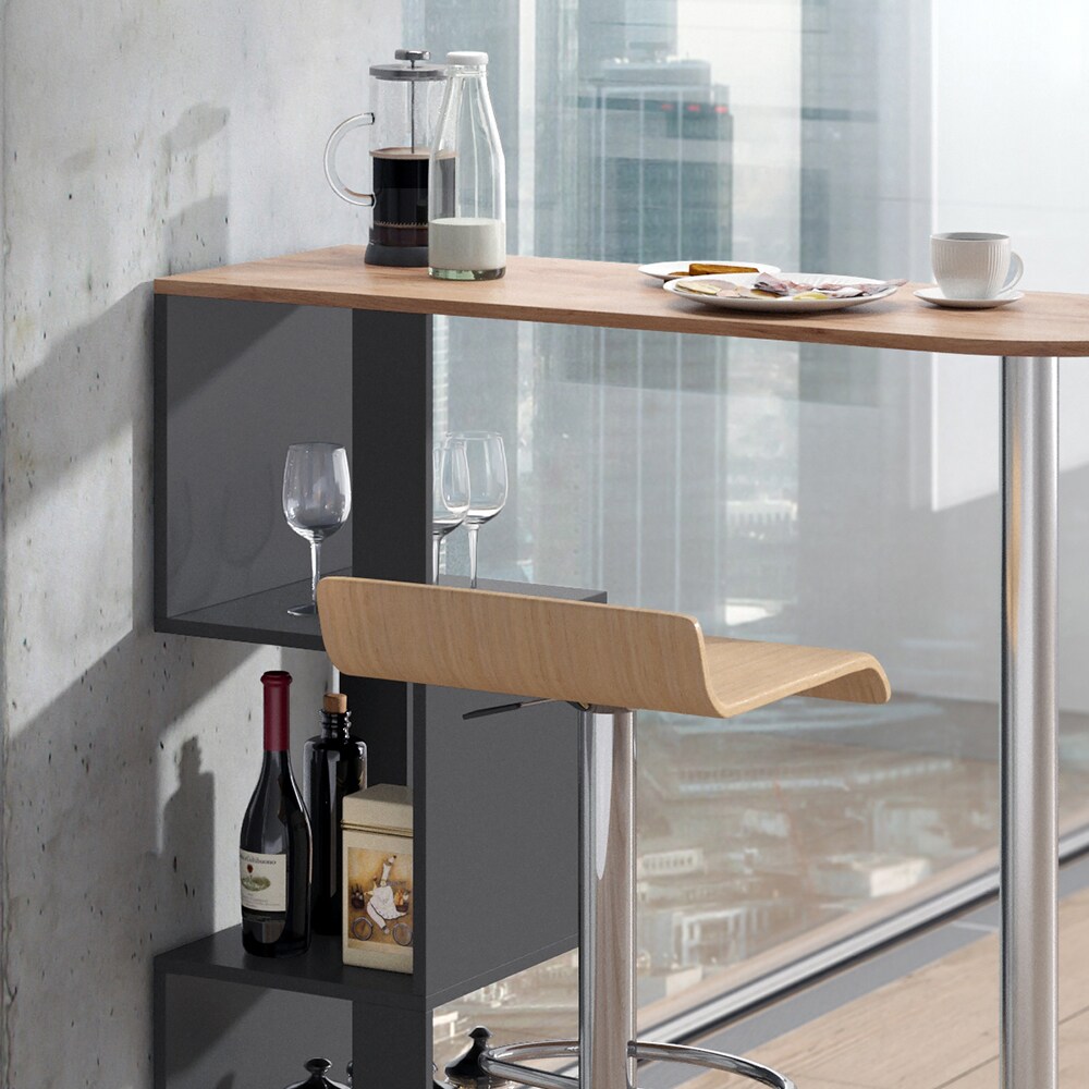Vicco Bartisch Vincent Anthrazit-Goldkraft Bartresen Stehtisch Tresentisch Bistrotisch Bar