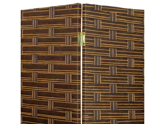 Paravent en papier tressé 4 panneaux 50(x4)x3x180