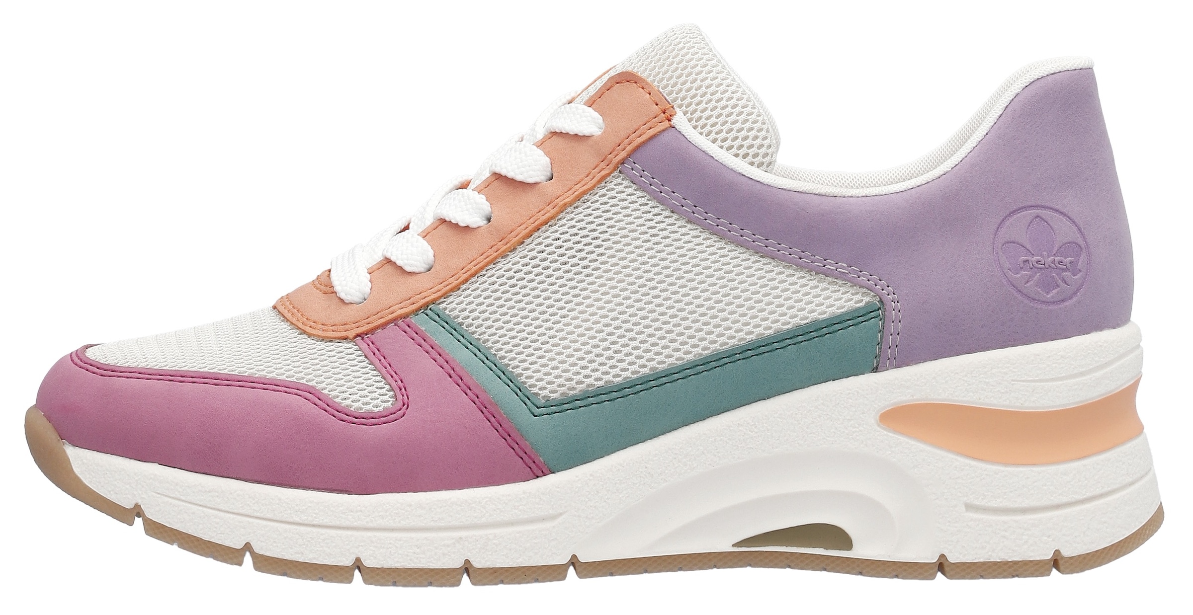 Rieker Wedgesneaker »vegan«  herausnehmbarer Soft-Einlage, Freizeitschuh, Halbschuh, Schnürschuh