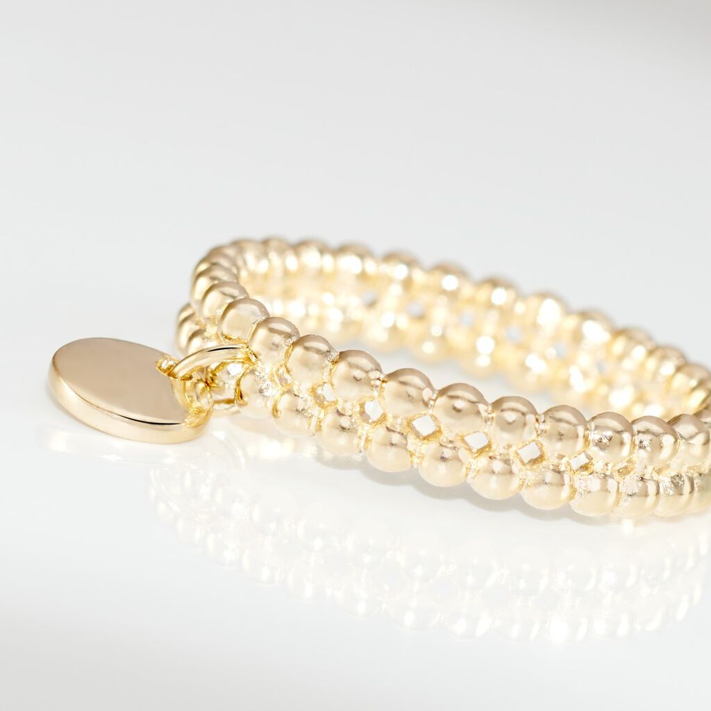Bague Ajustable Lettice Plaqué Or Jaune Oxyde De Zirconium