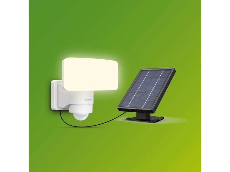 Philips Tylus Flutlciht Solar UE 5000K weiss Solarbetriebene Aussenwandleuchte