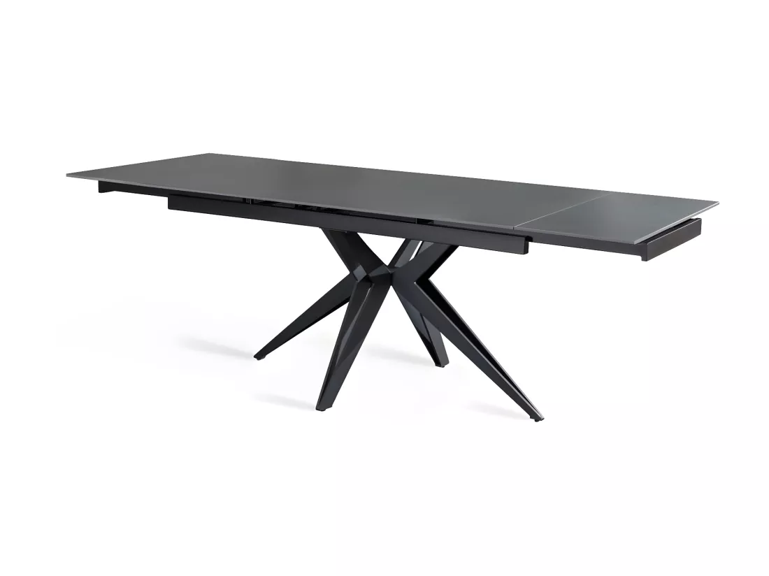 Match 2 Table extensible (160/240 x 90 cm) en Céramique Noire
