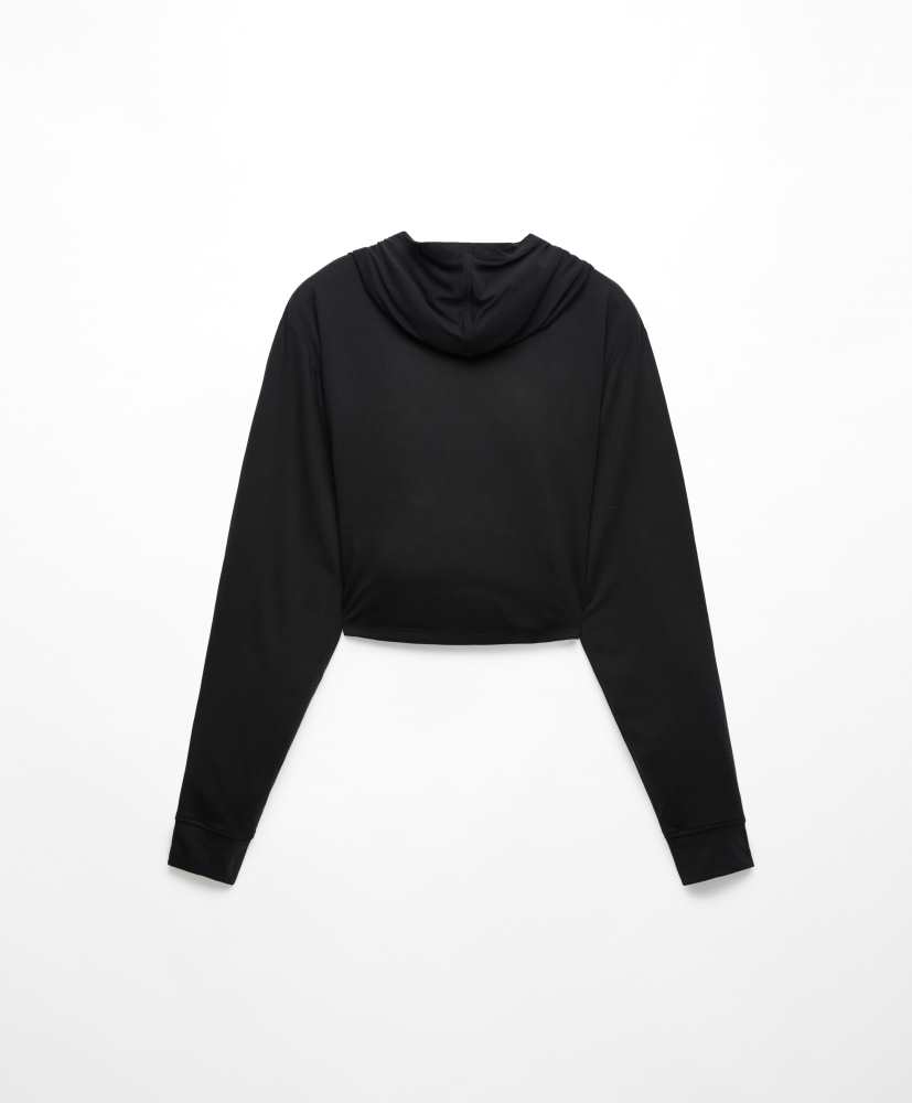 Moletom cropped com estampa cruzada em modal