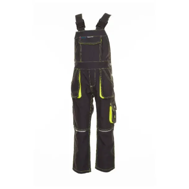 6120 Børneoverall antrasit/gul