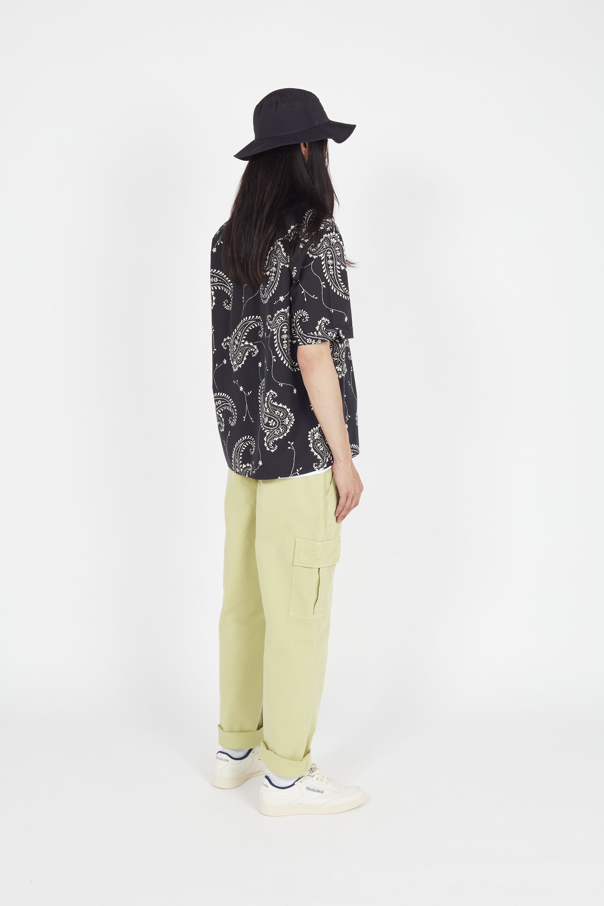 FRED PERRY Chemise PAISLEY PRINT REVERE Noir