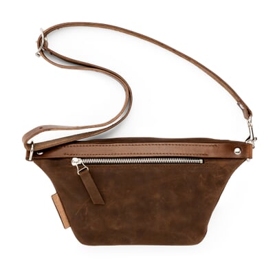 Hack Bauchtasche Rindleder, Braun