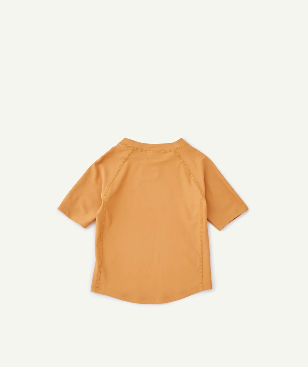 LASSIGT-SHIRT ANTI-UV BÉBÉ CARAMEL IMPRIMÉ COQUILLAGE