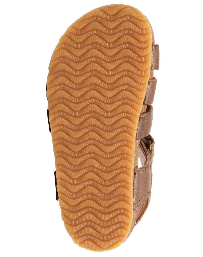 Leder-Sandalen AKSEL mit Zehenschutz in taupe
