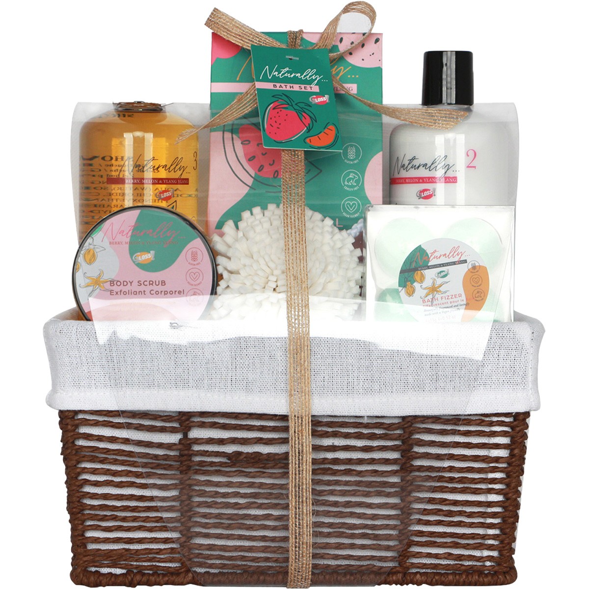 Corbeille de bain - Naturally - 5 produits