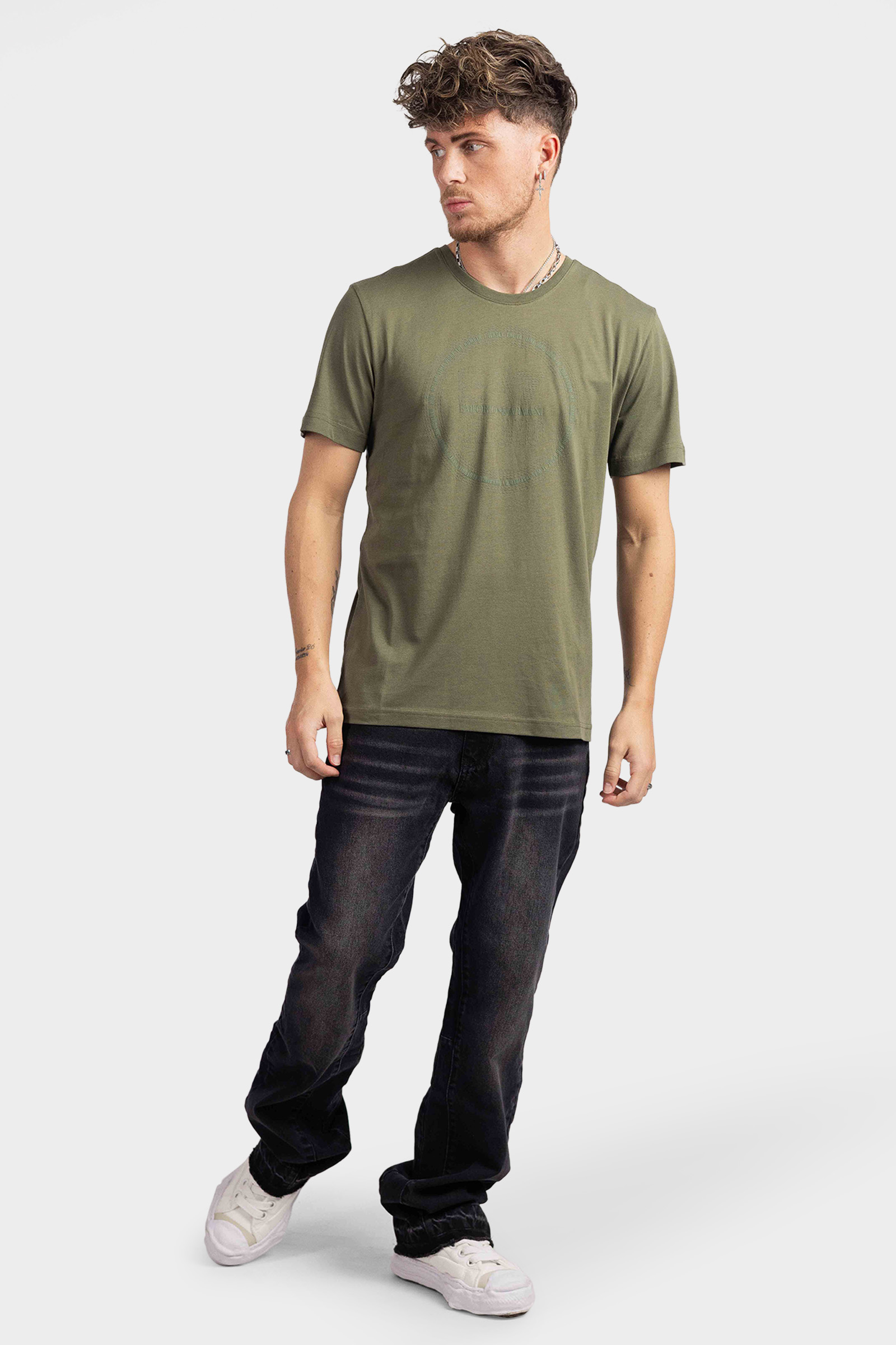 EA7 Emporio Armani Milano T-Shirt Heren Donkergroen