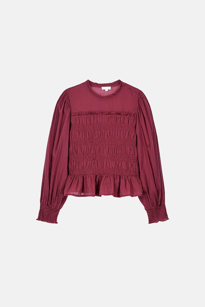 LOUISE MISHA<br>Blusa com franzidos e babados HAYDEE