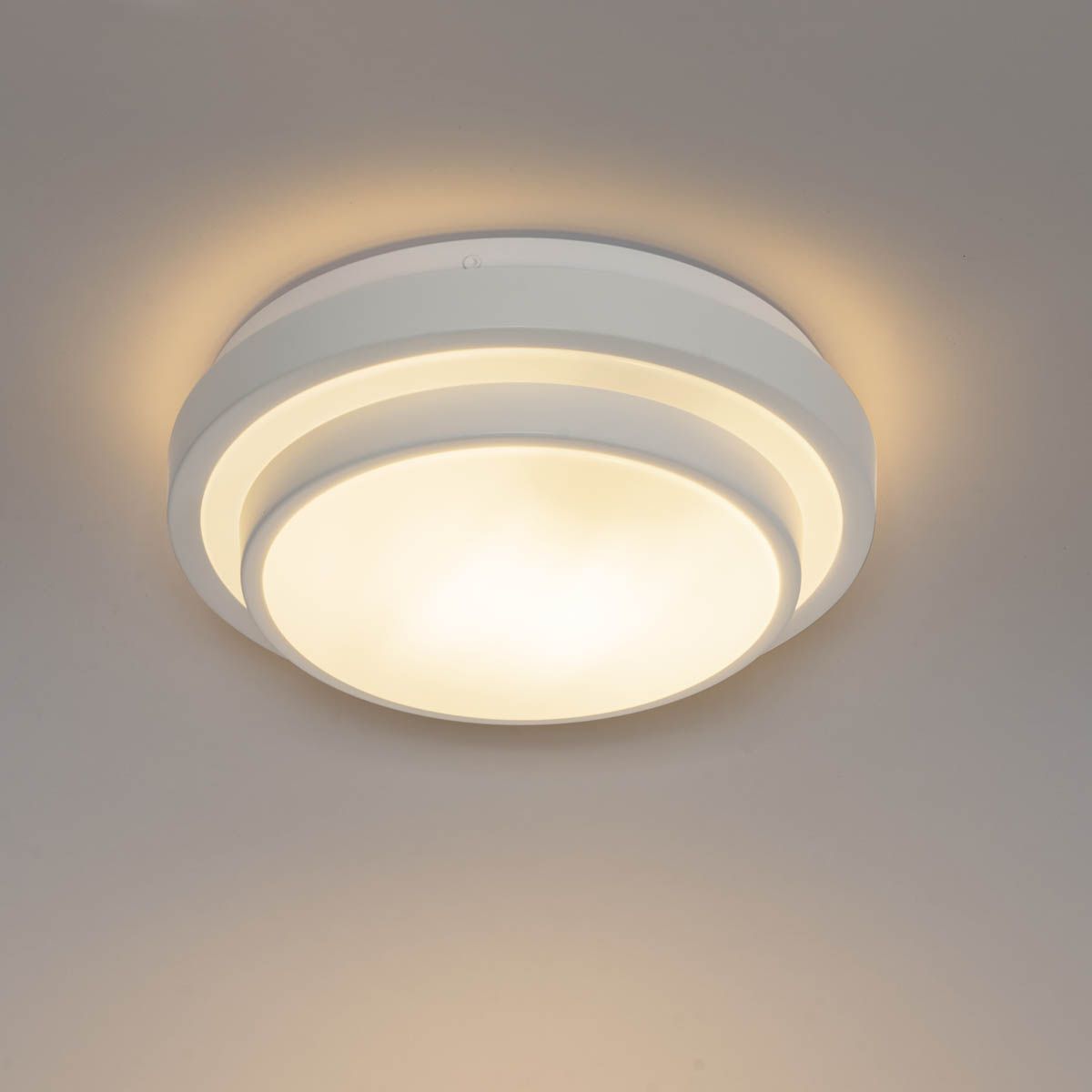 Moderne plafondlamp wit 25 cm IP44 - Walden