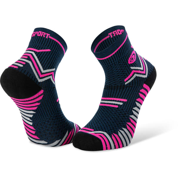 Chaussette running BV SPORT SOCQUETTE TRAIL ULTRA BLEU/ROSE