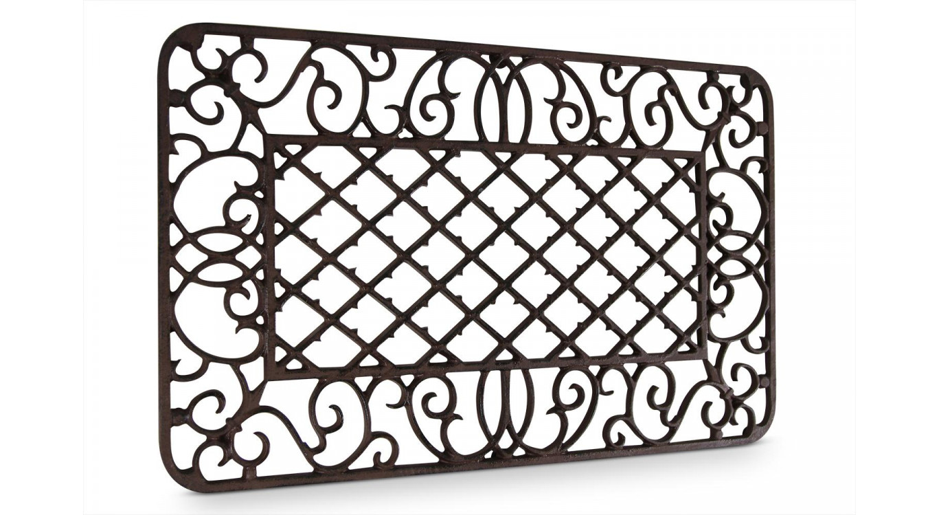 Paillasson rectangulaire fonte marron 66,5x41,56x2cm