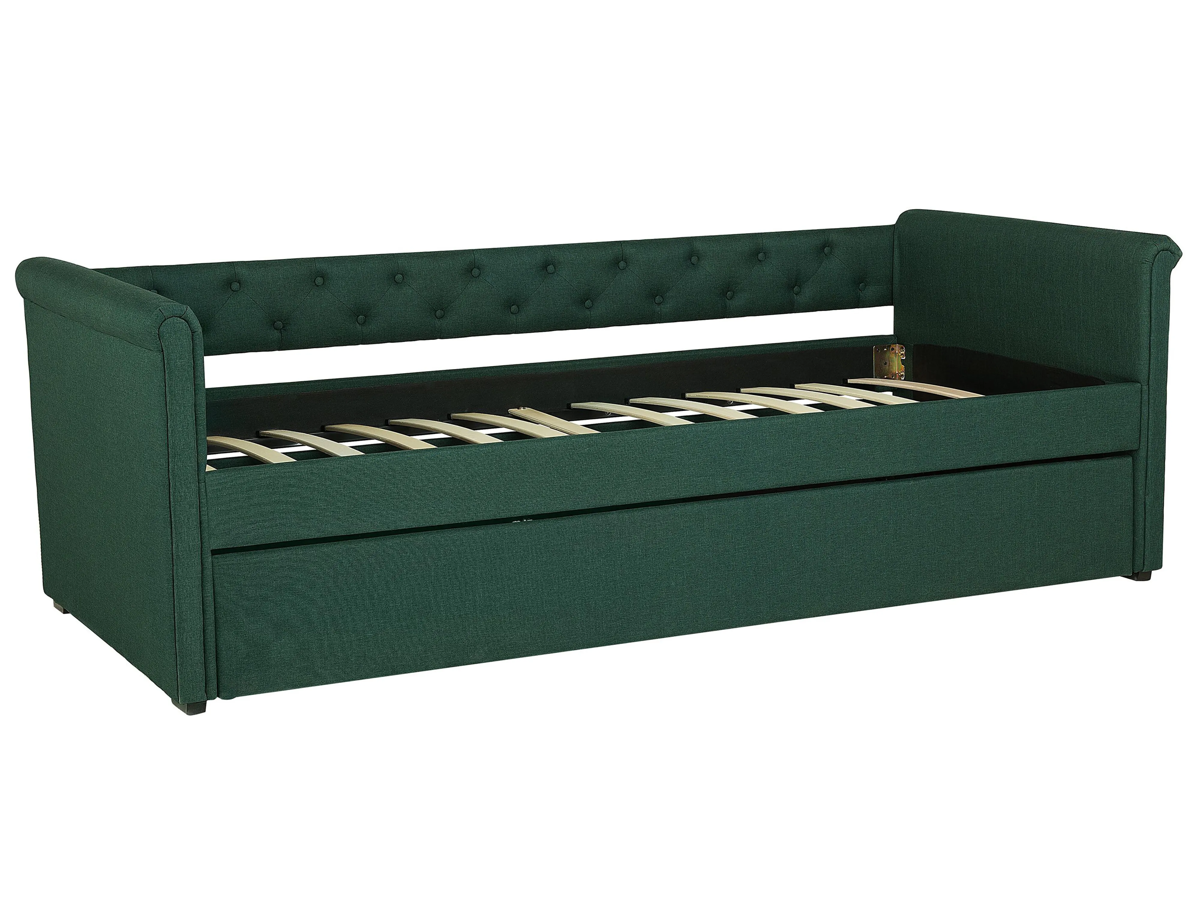 Onderschuifbed Stof LIBOURNE 80 x 200 cm Donkergroen
