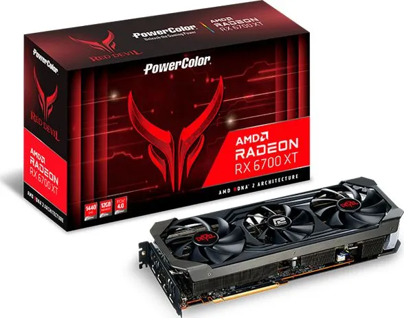 PowerColor Red Devil Radeon RX 6700XT - Grafikkort - Radeon RX 6700 XT - 12 GB GDDR6 - PCIe 4.0 x16 - HDMI, 3 x DisplayPort
