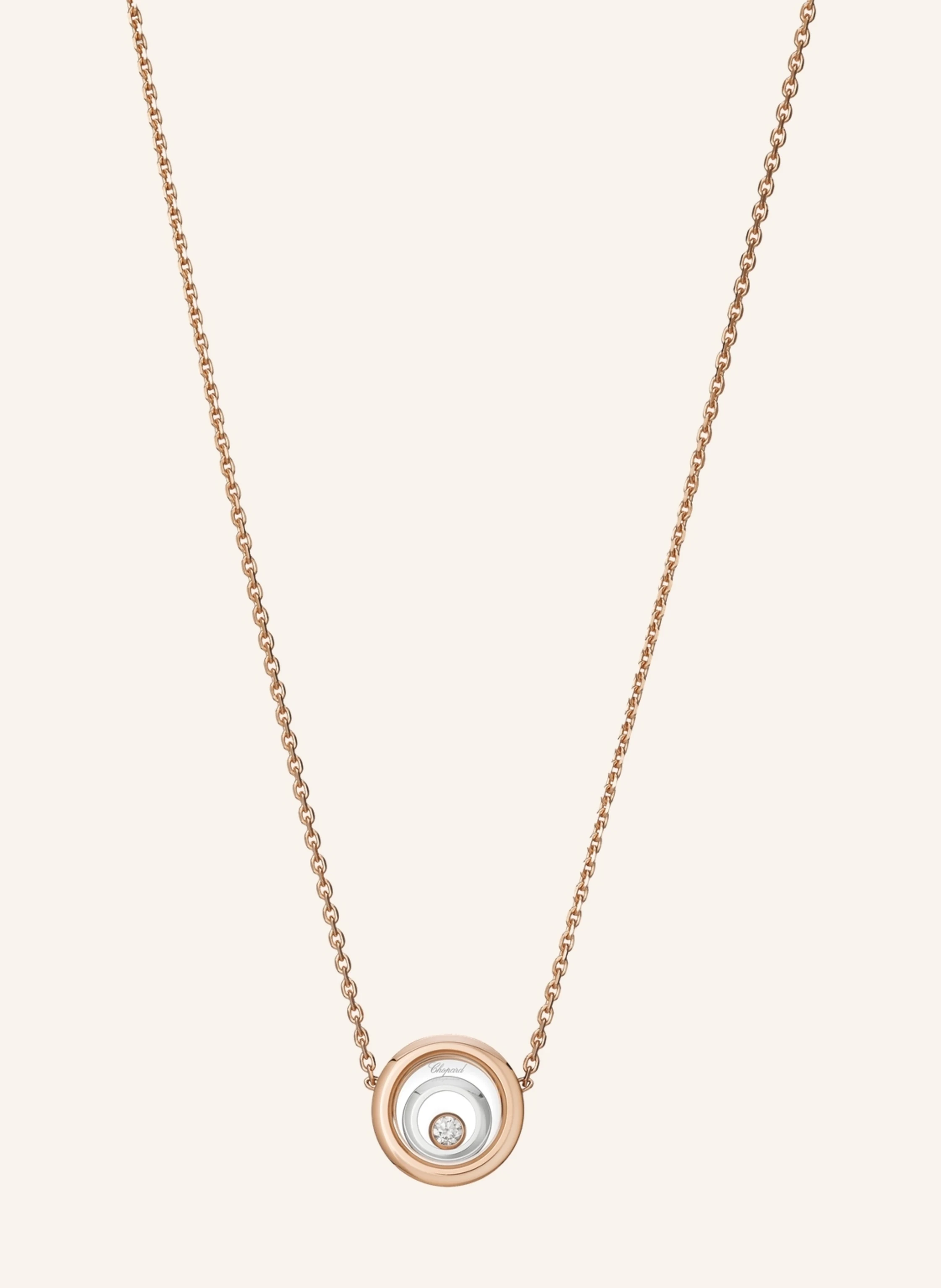 Chopard Halskette HAPPY SPIRIT Halskette aus 18 Karat Roségold, aus 18 Karat Weißgold und Diamanten