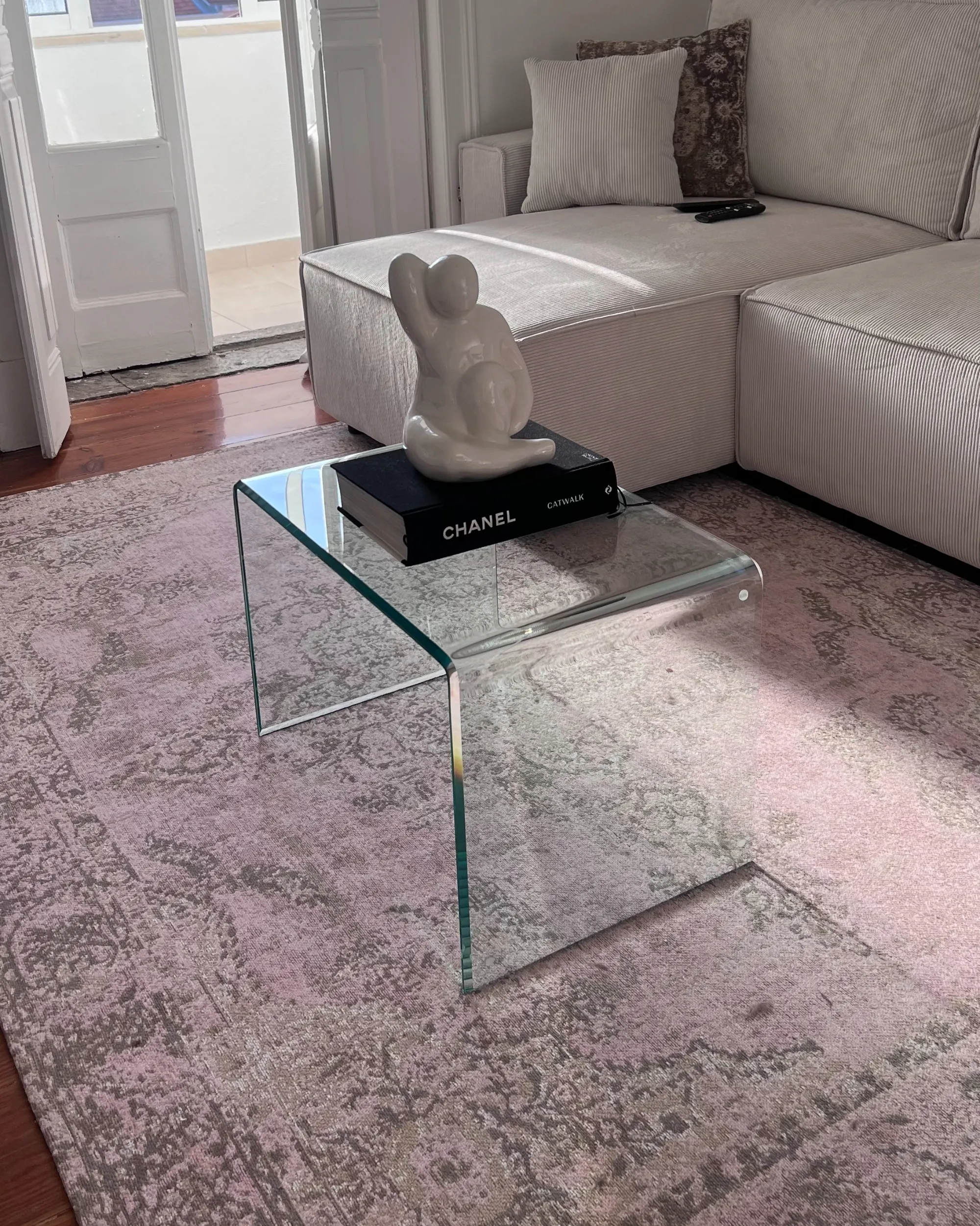 Vloerkleed MATARIM Roze 160 x 230 cm Katoen