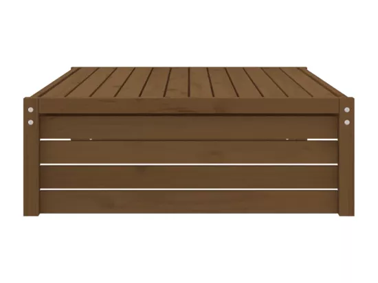 Repose-pied de jardin 120x80 cm marron miel bois de pin massif