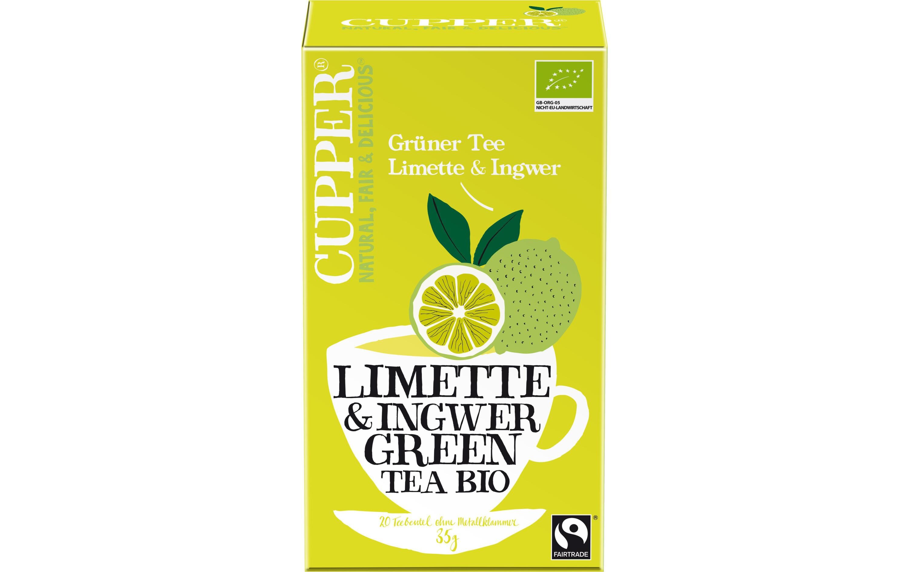 Teebeutel Bio Limette und Ingwer 20 StückGrüner Tee Limette & Ingwer