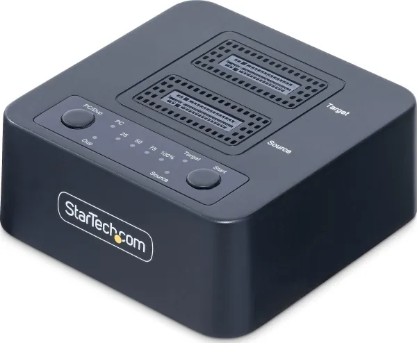 StarTech.com 1:1 Standalone M.2 NVMe Drive Duplicator and Dock - Solid state/harddisk-duplikator - 2 bays (PCIe (NVMe)) - TAA-kompatibel