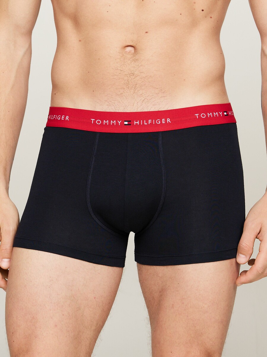 TOMMY HILFIGER<br>Conjunto de 3 cuecas boxer lisas