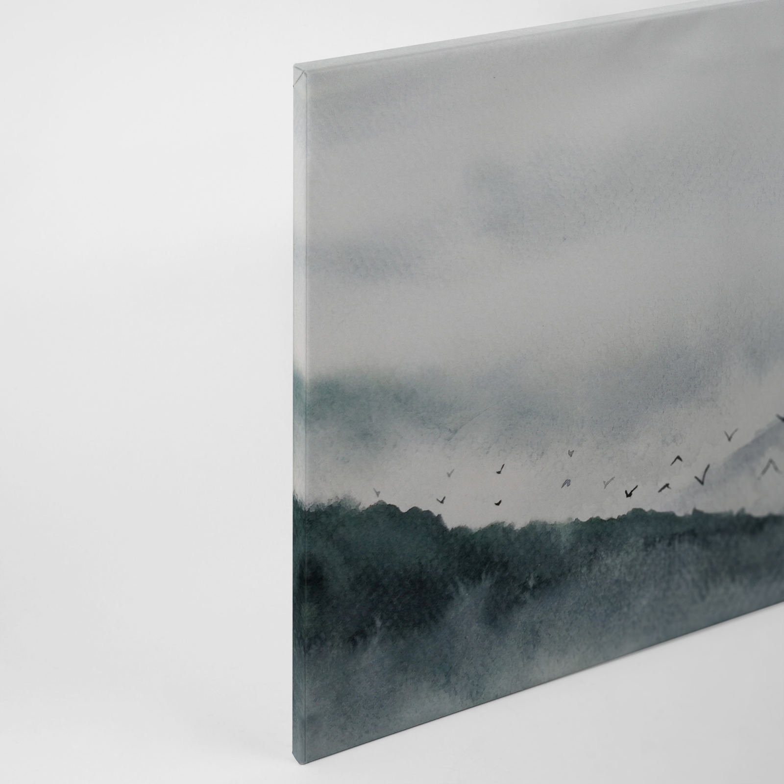 Leinwandbild NEBEL - blau-grau - 90x60 cm