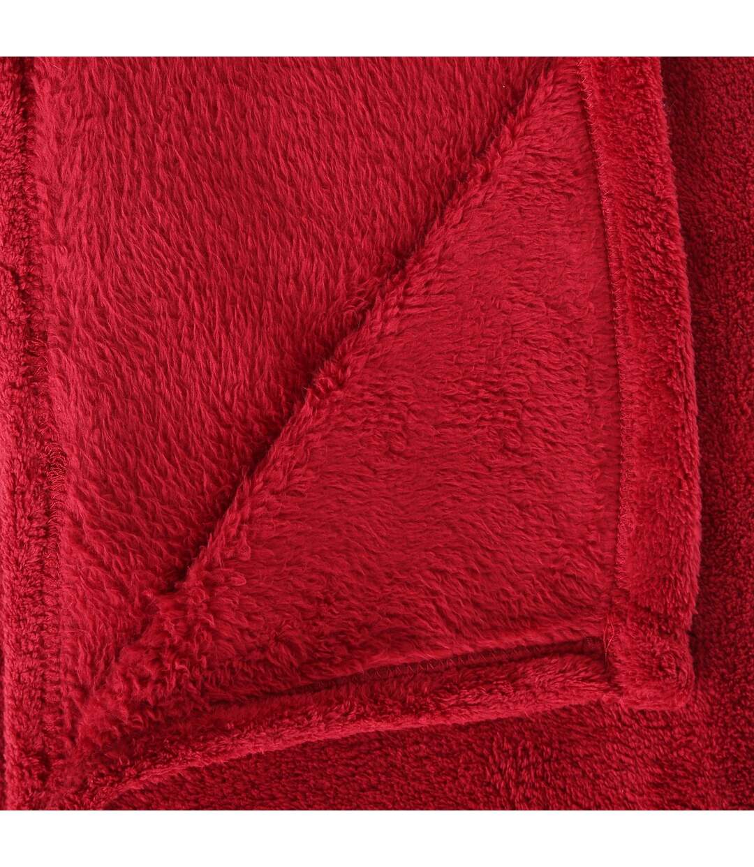 Plaid en Microfibre uni - 230x180 cm - Rouge