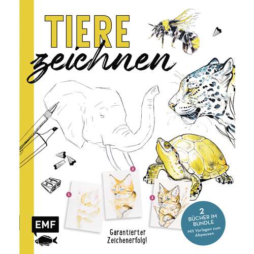 Tiere zeichnen – Das XXL-Starter-Set: Zwei Bücher im Bundle