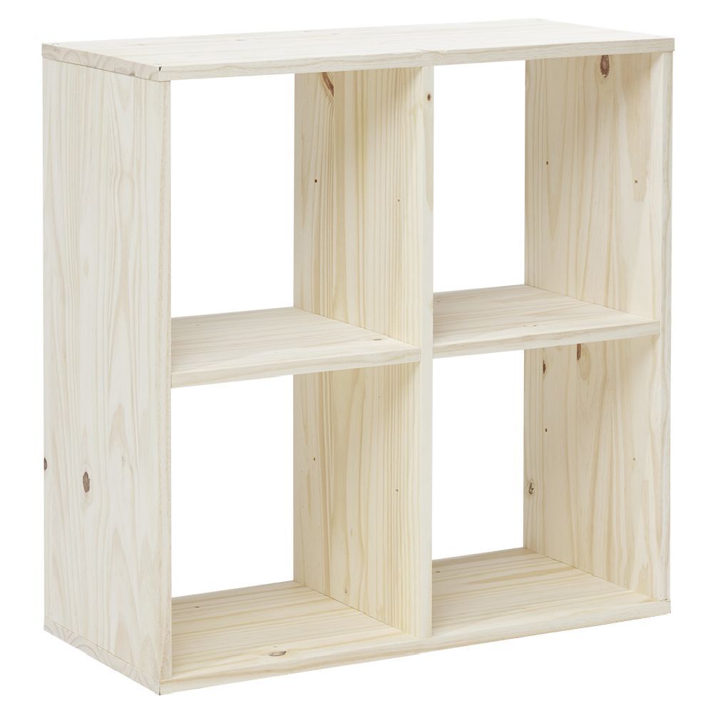Structure Box Cube 4 cases 70x30x70cm pin naturel