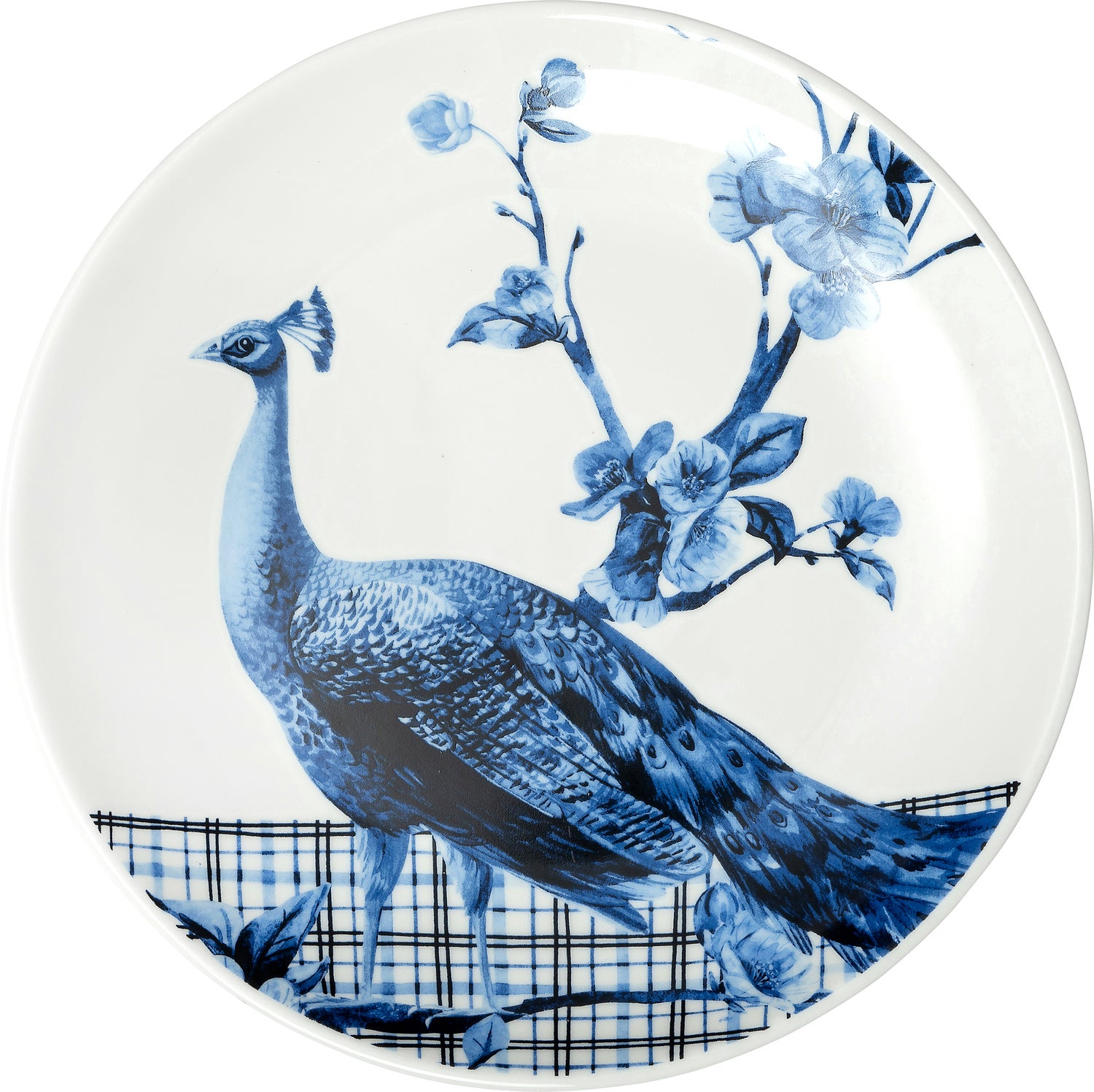 Heinen Delfts Blauw x Intratuin wandbord Pauw blauwD 20,5 H 2,5 cm