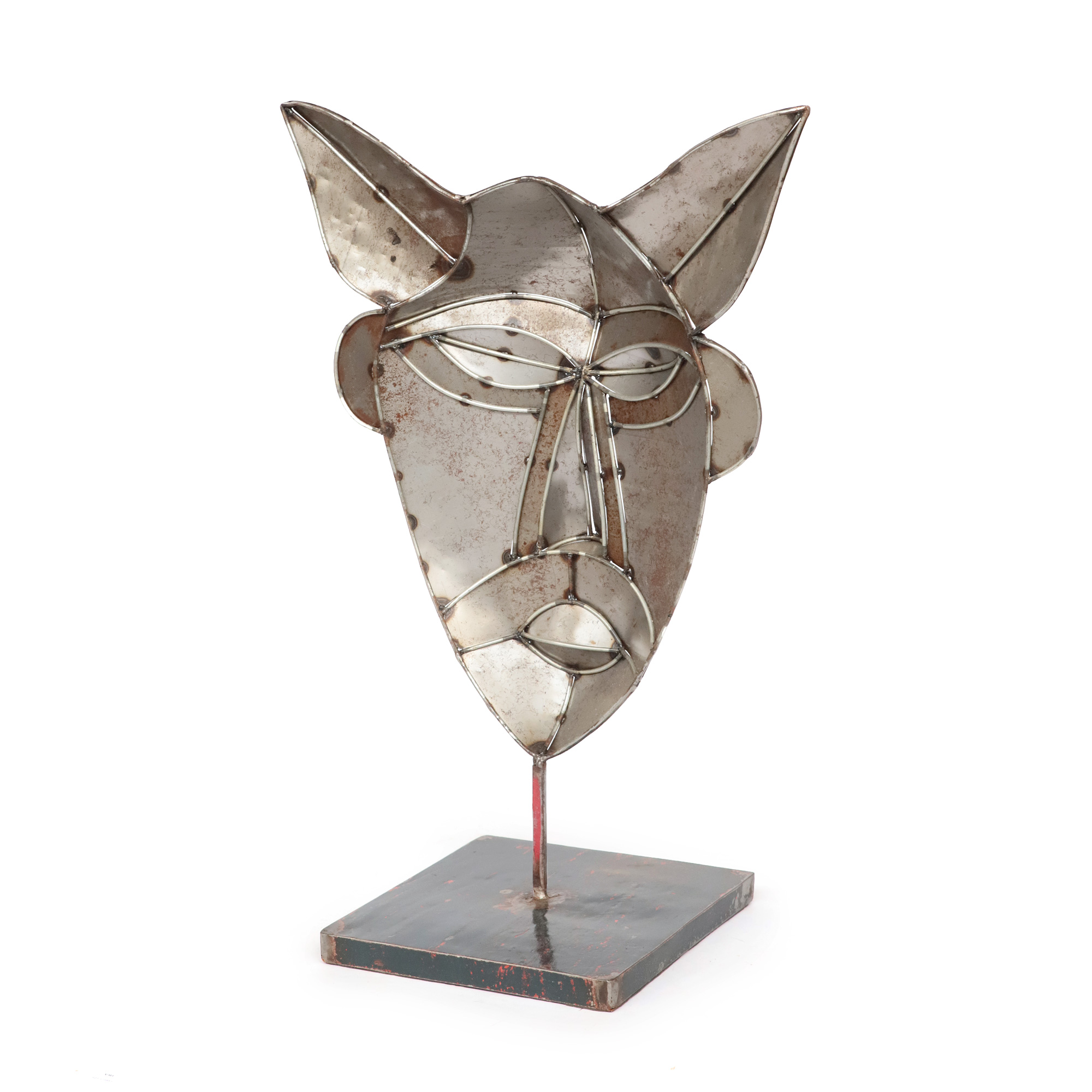 Maske 'Wikinger' aus Ölfässern, multicolor, H 58 cm, B 42 cm von fischer's lagerhaus