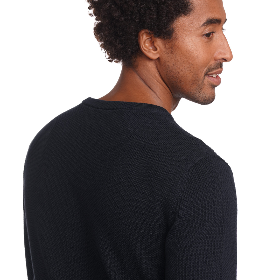 VanVaan Herren Strickpullover mit Struktur dunkelblau