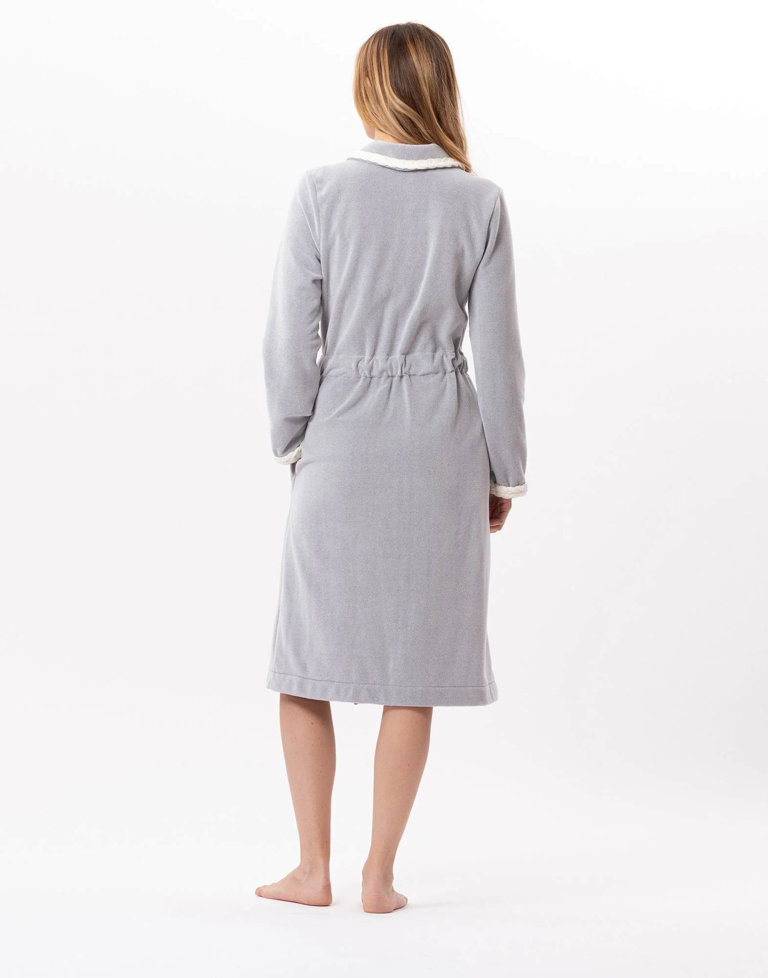 DOUCE 860 - Peignoir en micropolaire | Gris