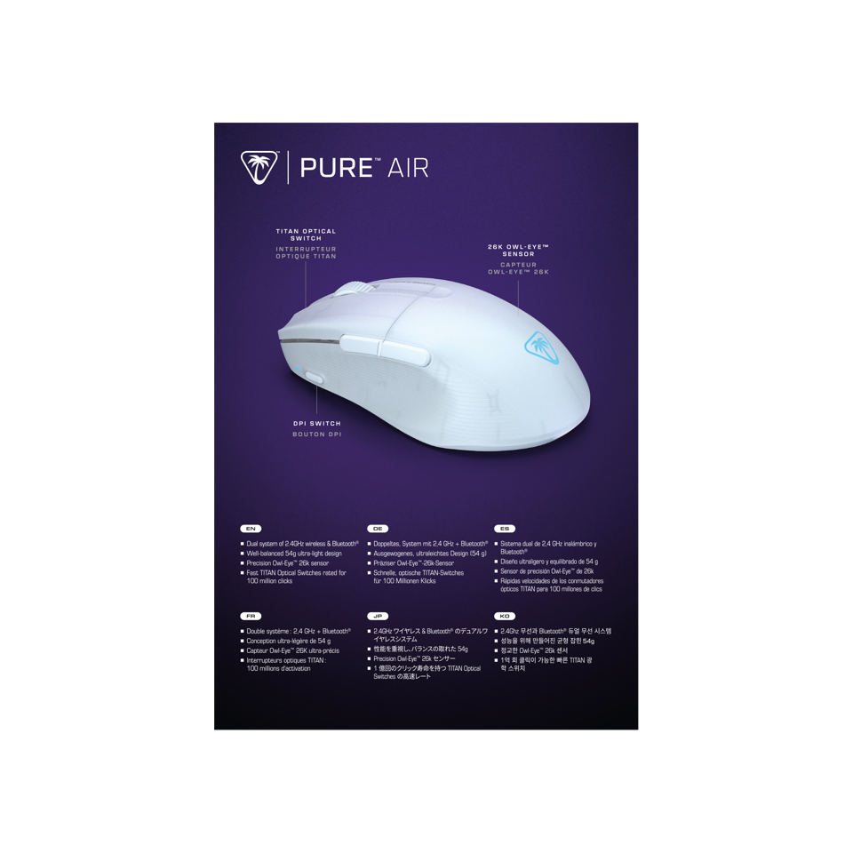 Turtle Beach - Pure Air Ultra-Light Wireless Gaming Mouse
