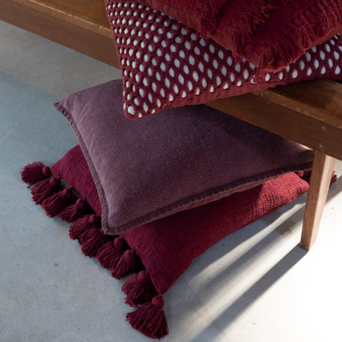 Dutch Decor kussenhoes RUBY - 45x45 cm Merlot