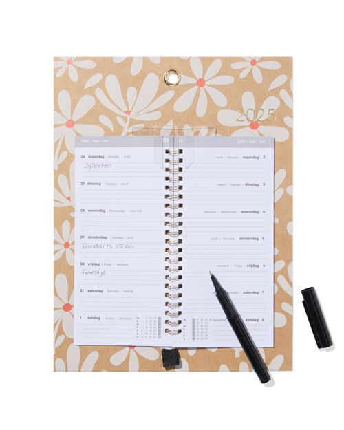 calendrier hebdomadaire des fleurs