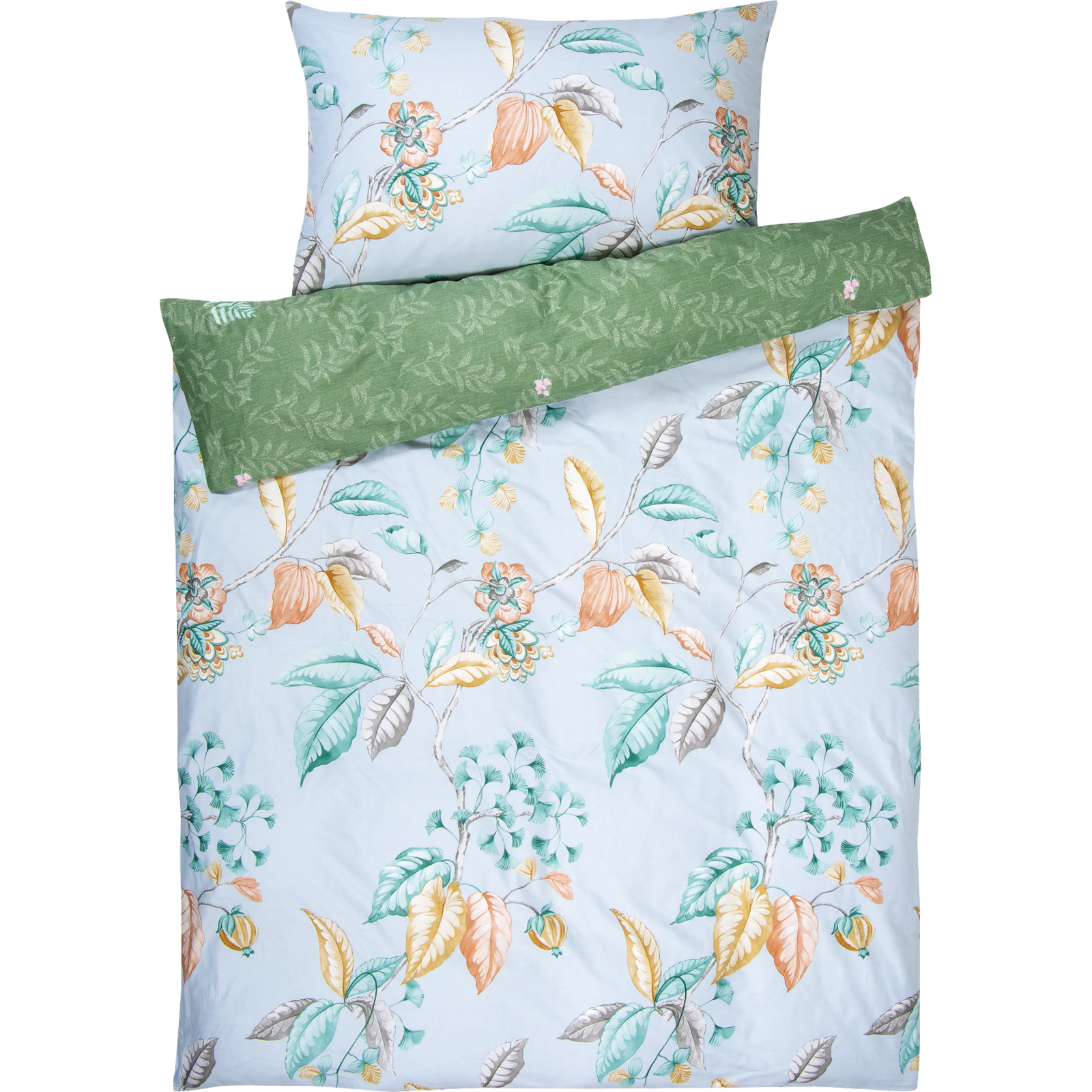 Bettwäsche mit Blätterprints