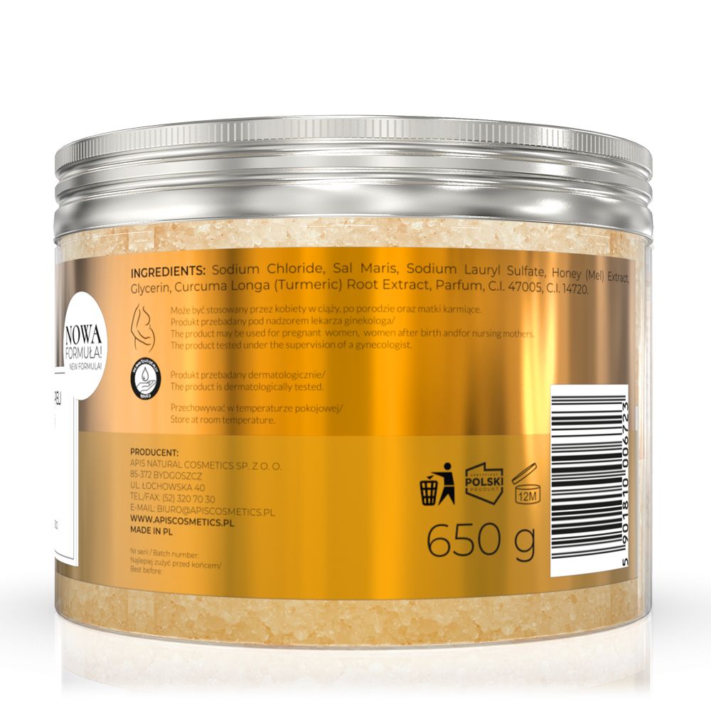 APIS WEALTH OF HONEY, Entspannendes Badesalz mit Honig und Kurkuma