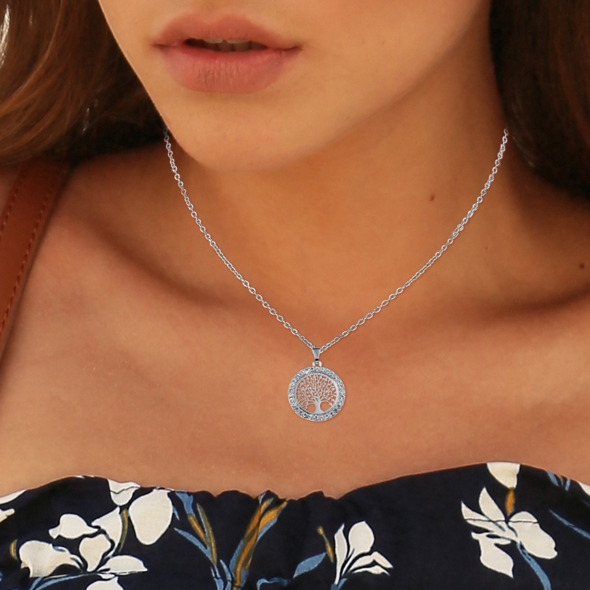 Collier arbre de vie SC Crystal Orné de cristaux scintillants
