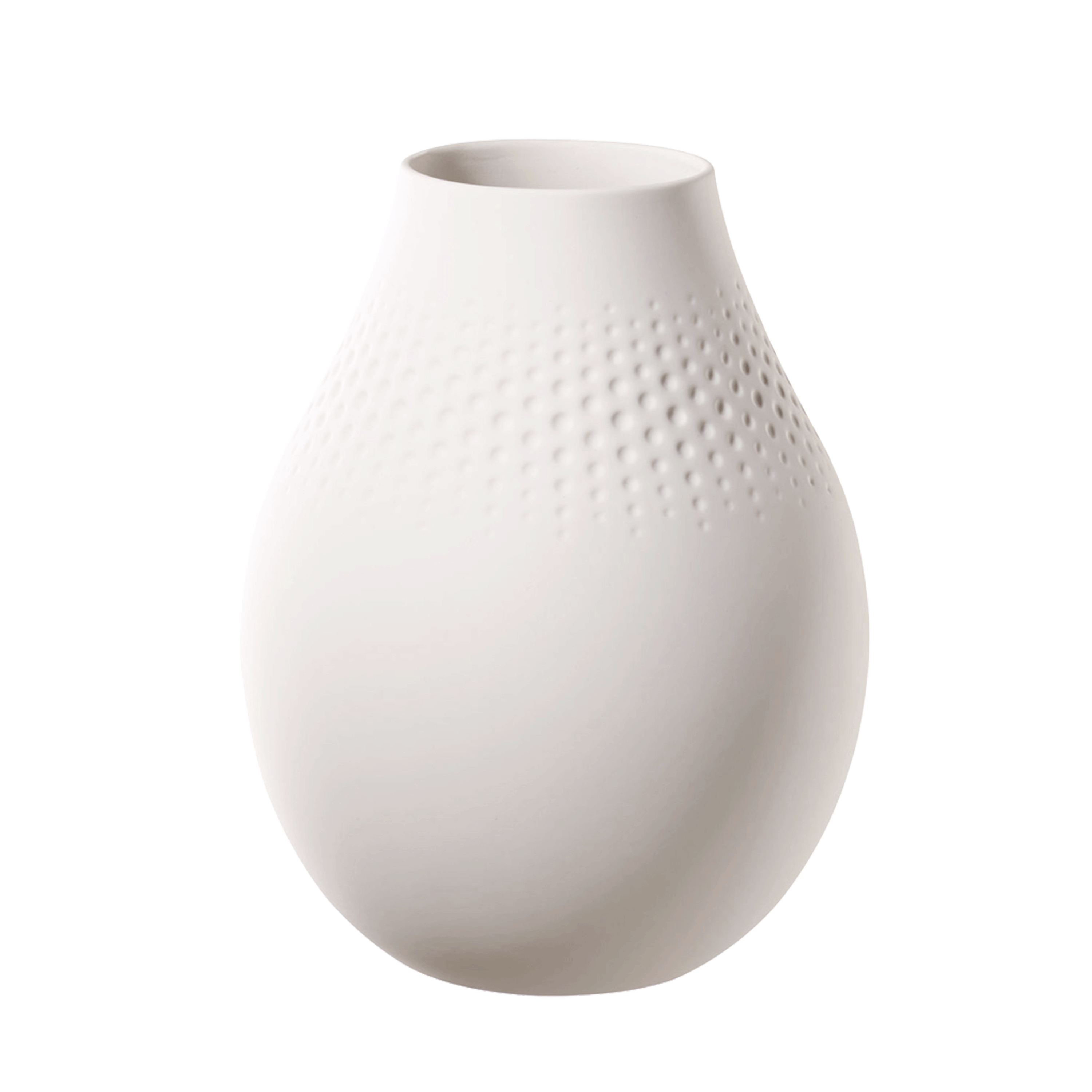 Manufacture Vase White, 6.3'' x 8.1'', Premium Porcelain