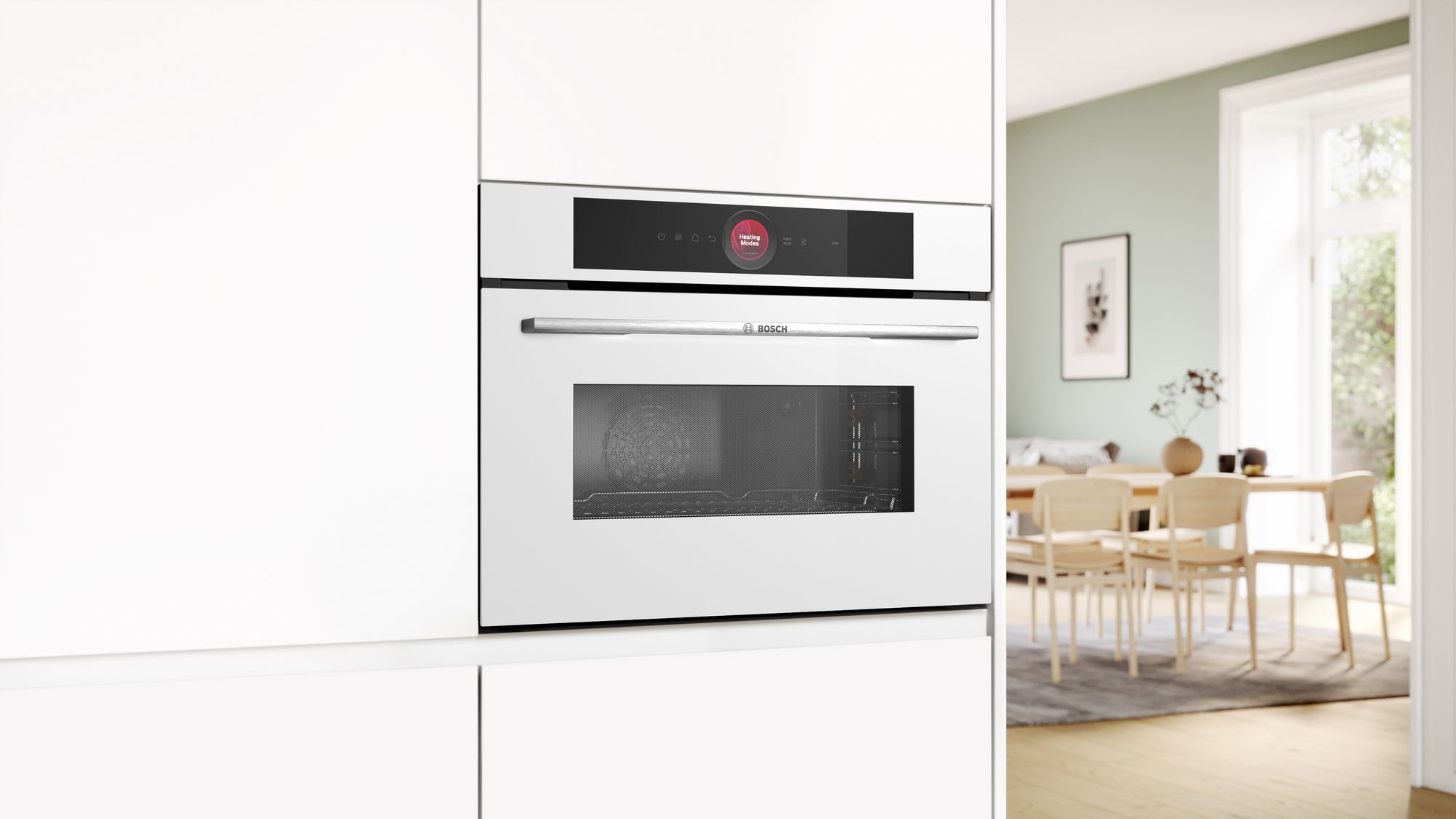 Forno compacto Série 8 com micro-ondas 60 x 45 cm Branco CMG7241W1