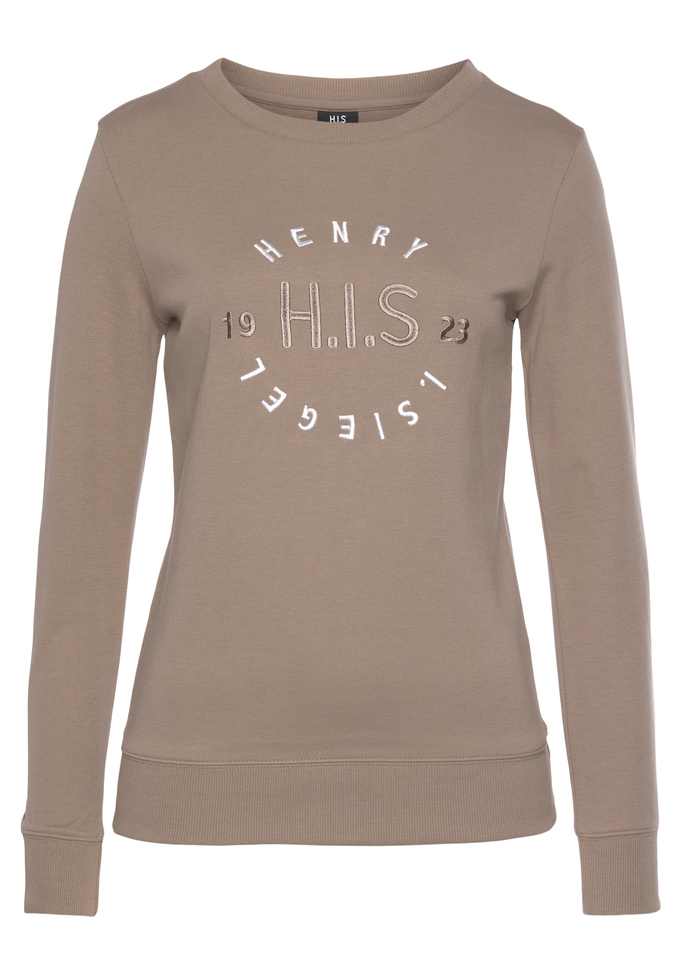 H.I.S Sweatshirt , mit grosser Logo Stickerei, Loungewear