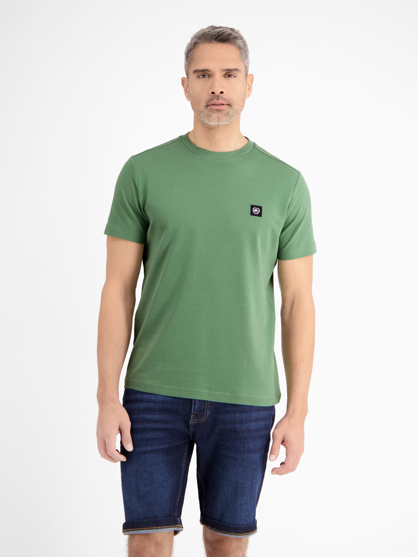 Herren T-Shirt in Waffel-Piqué