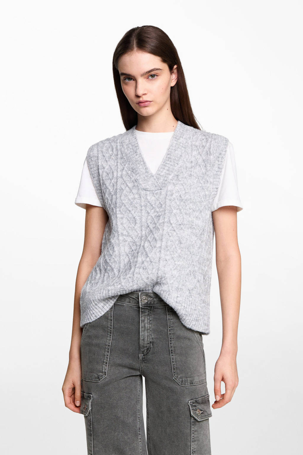 MANGO TEEN regular grey denim