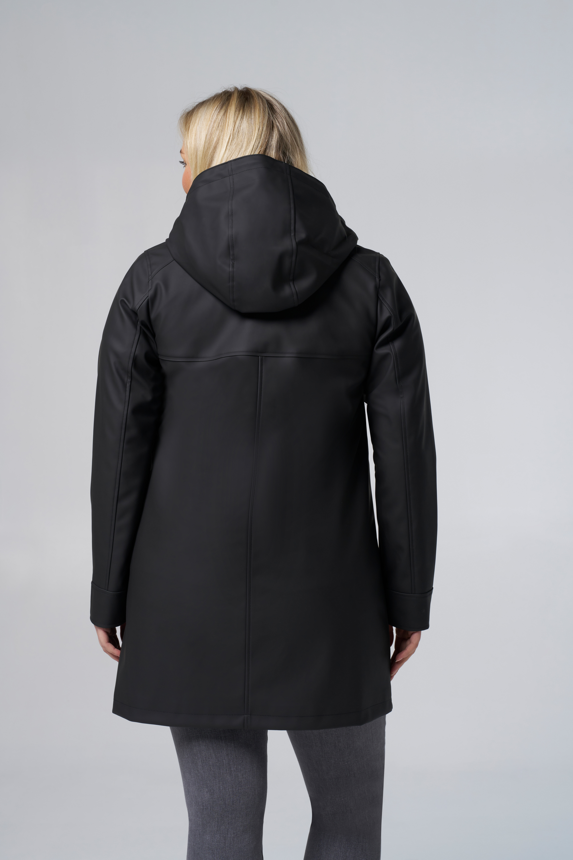 Regenjas met capuchon Zwart