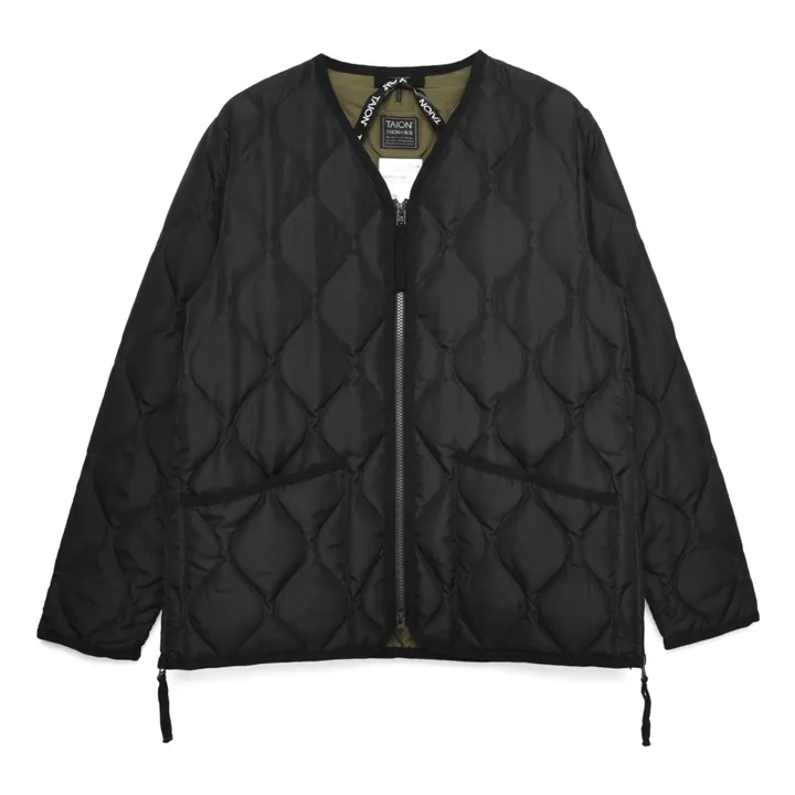 Taion Veste Matelassée Military Unisexe | Noir