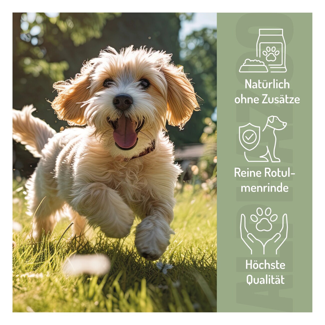 ALPHAZOO Ulmenrinde Pulver für Hunde & Katzen I Amerikanische Slippery Elm Bark 120 g